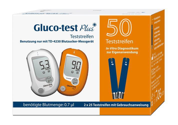 GLUCO TEST Plus Blutzuckerteststreifen